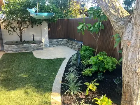 Backyard before and after a makeover
