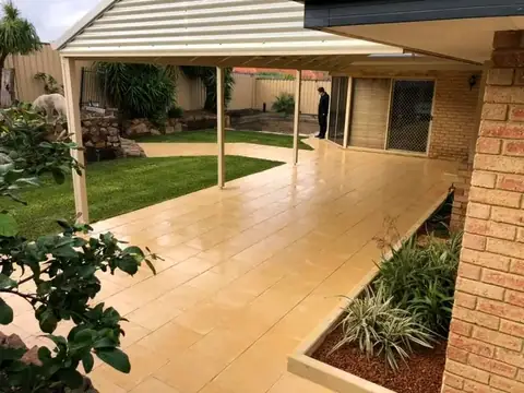 Backyard before and after a makeover