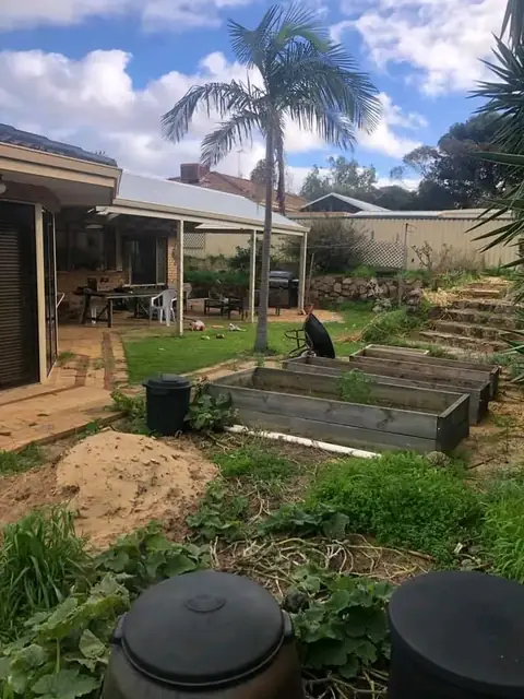 Backyard before and after a makeover (before 1 of 3)