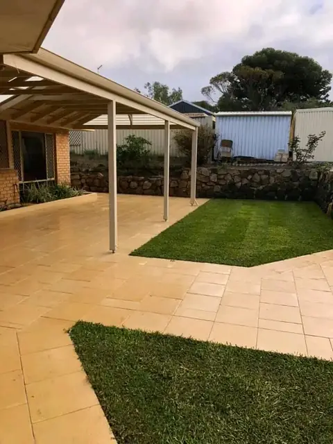 Backyard before and after a makeover (after 2 of 3)