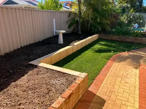 Backyard before and after a hand tidy-up