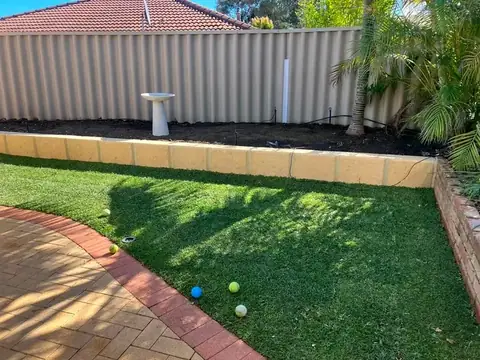 Backyard before and after a hand tidy-up (after 2 of 3)