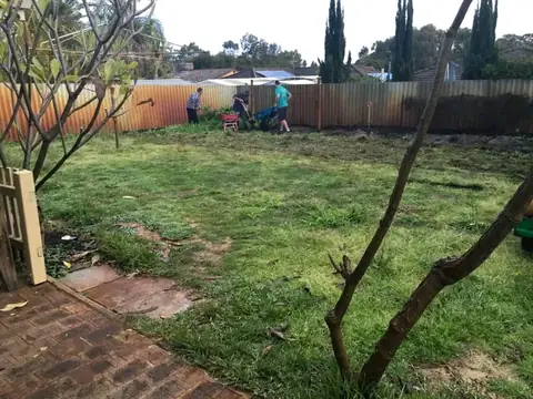 Garden before and after, laid out for easy access (before 3 of 3)